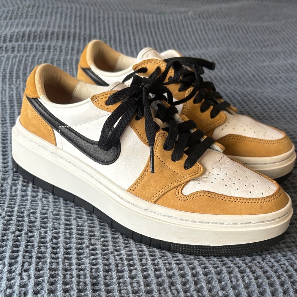 Nike White and Tan Sneakers